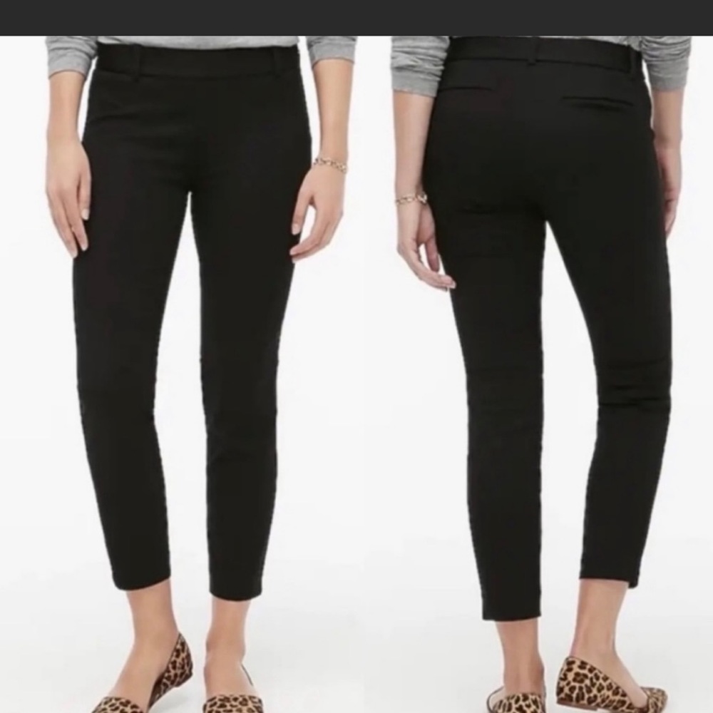 J. Crew Minnie Skinny Wool Blend Black Dress Pant